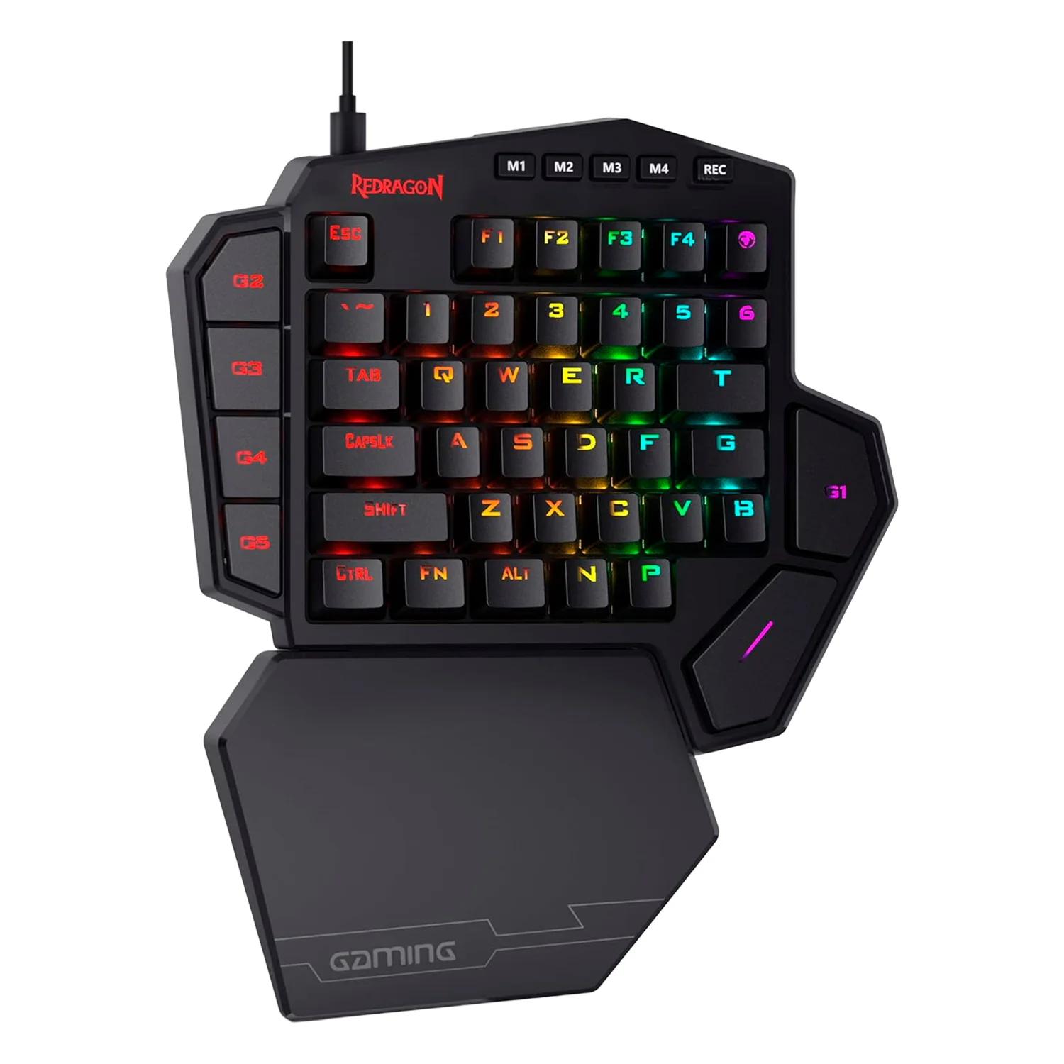 Teclado Gamer Redragon Pro Diti K585RGB Switch Blue USB-C - Negro